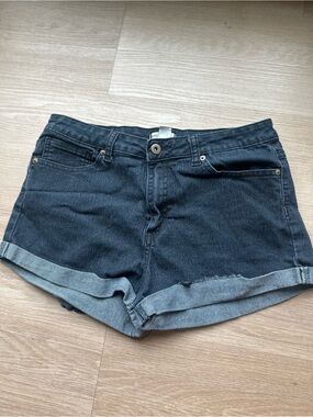 Forever 21 Dark Blue Rolled Cuff Denim Shorts